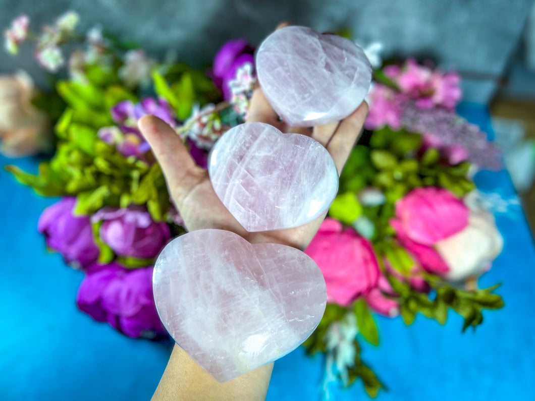 Rose Quartz Heart Crystal for Valentines Day Gift