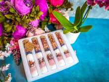 Load image into Gallery viewer, Goddess Rose Quartz Bath Salts in Glass Vials
