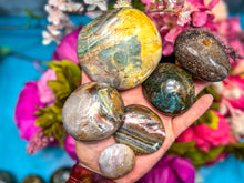 Load image into Gallery viewer, Ocean Jasper palm stone, 2nd quality
