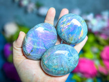 Load image into Gallery viewer, Ethically Sourced Purple Labradorite Crystal Palmstones
