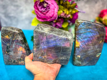 Load image into Gallery viewer, 2 Lb+ Purple Labradorite crystal Freeform, Rainbow Labradorite, White Labradorite
