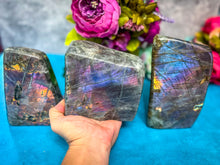 Load image into Gallery viewer, 2 Lb+ Purple Labradorite crystal Freeform, Rainbow Labradorite, White Labradorite
