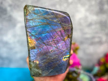 Load image into Gallery viewer, 2 Lb+ Purple Labradorite crystal Freeform, Rainbow Labradorite, White Labradorite
