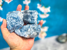 Load image into Gallery viewer, RAW BLUE CALCITE Chunks 50-450 grams
