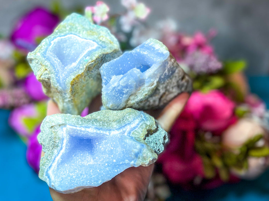 Raw Blue Lace Agate Specimens