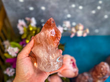 Load image into Gallery viewer, Fire Quartz Crystal Flames, Ethically Sourced Crystals, Red Hematoid Quartz Flames
