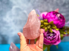 Load image into Gallery viewer, Ethically Sourced Rose Quartz Crystal Flame, 200-999 grams
