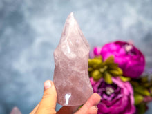 Load image into Gallery viewer, Ethically Sourced Rose Quartz Crystal Flame, 200-999 grams
