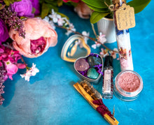 Load image into Gallery viewer, Mothers Day SELF LOVE Spa Gift Set, Rose Quartz Themed Bath and Beauty Gift Basket
