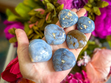 Load image into Gallery viewer, Small Blue Opal Hearts, also known as Peruvian or Andean Opal Heart
