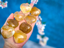 Load image into Gallery viewer, Small Golden Healer Hearts (also known as Yellow Hematoid Quartz)
