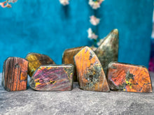 Load image into Gallery viewer, SUNSET labradorite freeforms, Orange Pink Labradorite, 100-749 grams

