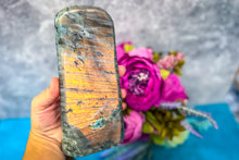 Load image into Gallery viewer, SUNSET labradorite freeforms, Orange Pink Labradorite, 750-2000 grams
