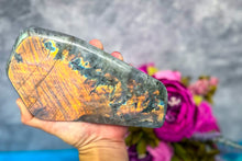 Load image into Gallery viewer, SUNSET labradorite freeforms, Orange Pink Labradorite, 750-2000 grams
