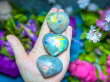Load image into Gallery viewer, SUNSET Labradorite Crystal Hearts
