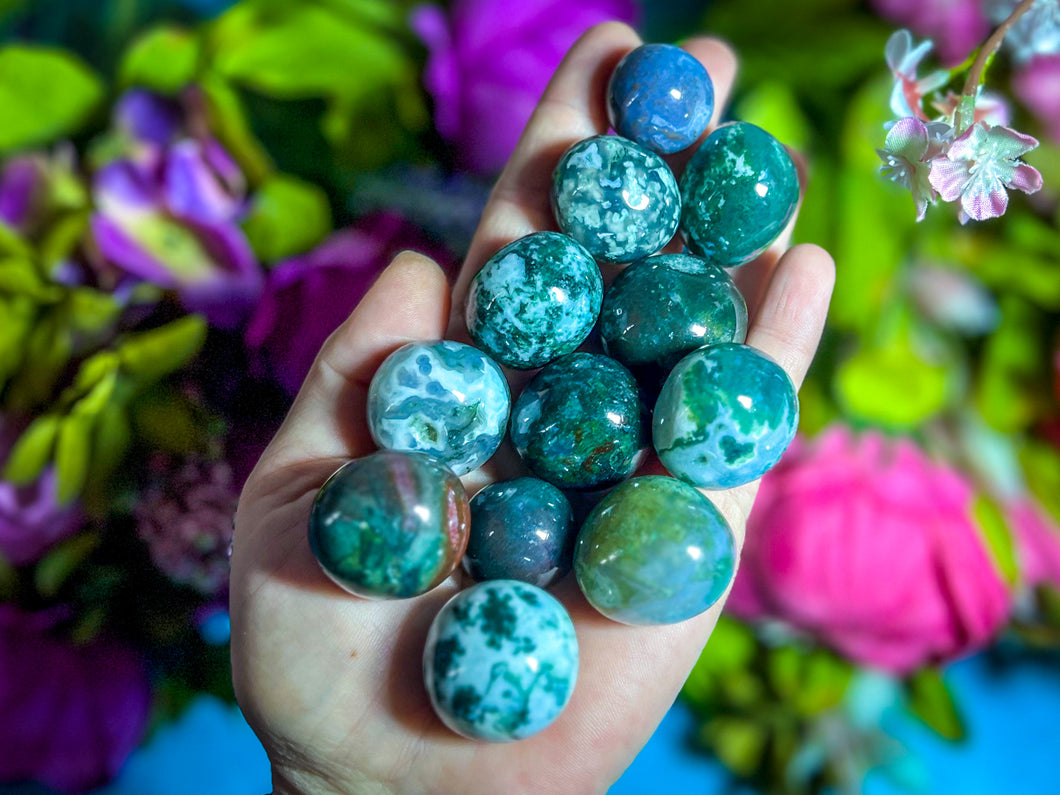 Tumbled Moss Agate