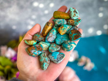 Load image into Gallery viewer, Kingman Turquoise, Rough Tumbled Turquoise Nuggets
