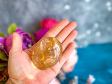 Load image into Gallery viewer, Golden Healer Palm Stones (also known as Yellow Hematoid Quartz)
