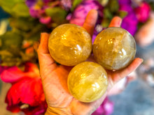 Load image into Gallery viewer, Golden Healer Quartz Balls, Yellow Hematoid Quartz Crystal Spheres
